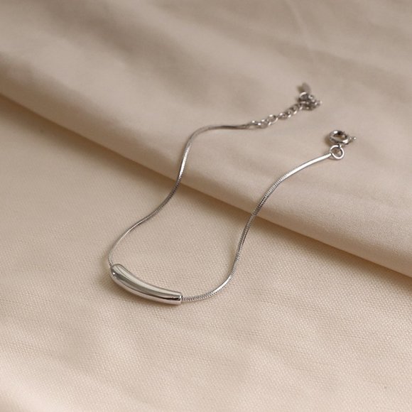 #NEW 925 Sterling Silver Simple Bar Bracelet A - Picture 4 of 10